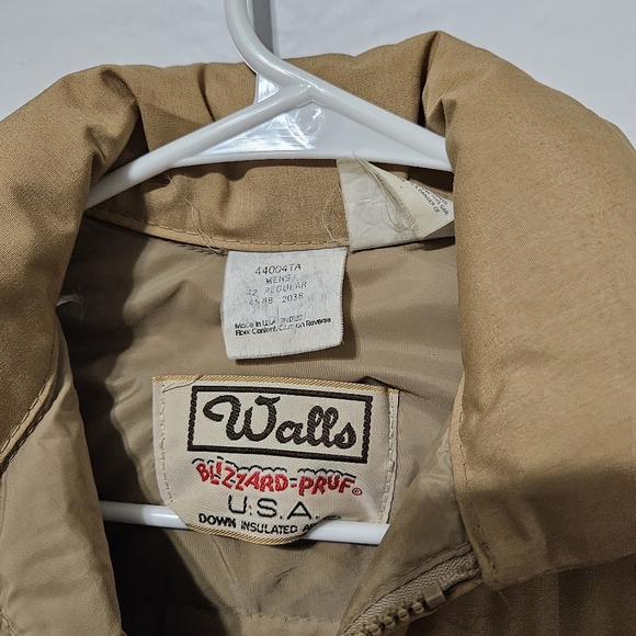 Vintage Walls Blizzard Pruf Down Insulated Beige Puffer Jacket Size Mens 42 Reg - Picture 3 of 8